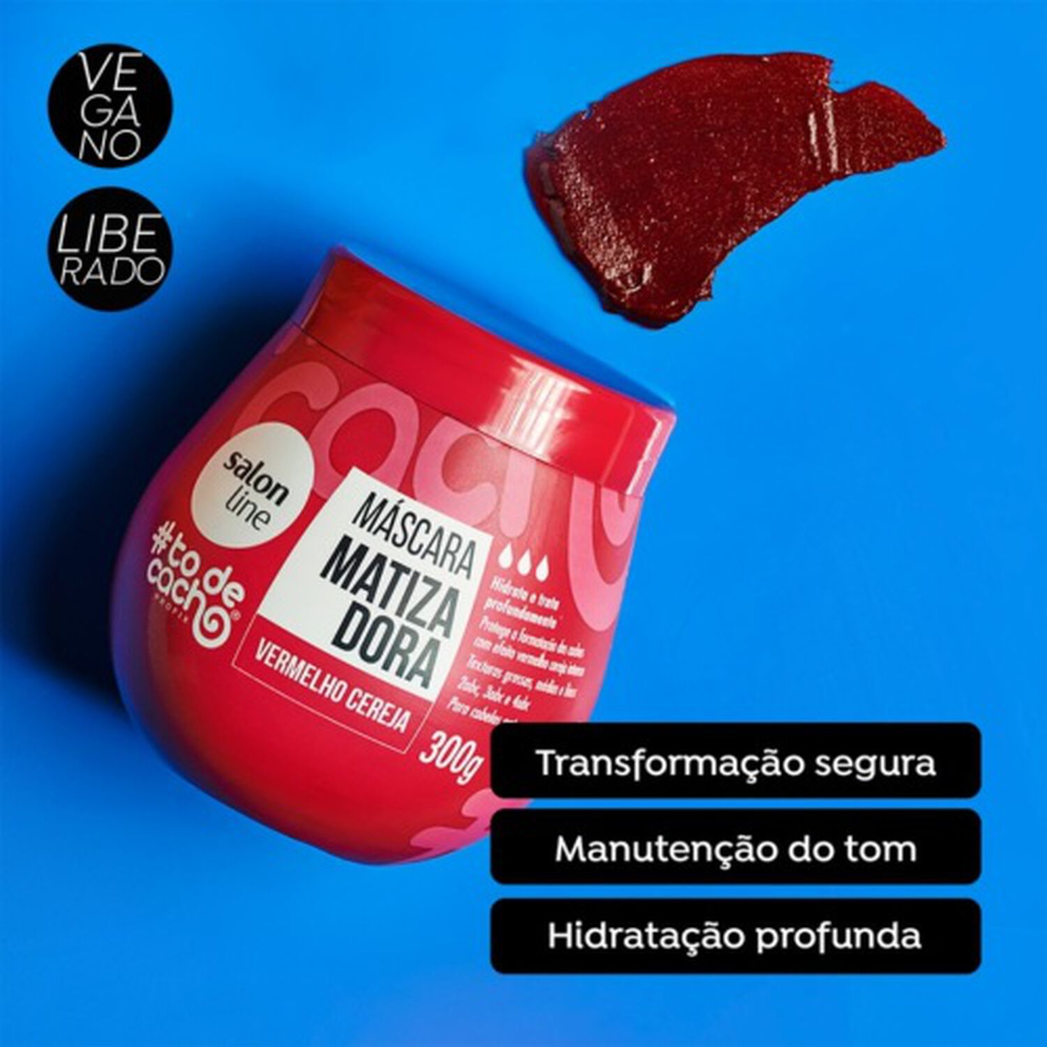 Mascara Matizadora To De Cacho Rojo Cereza 300gr Salon Line image number 2.0