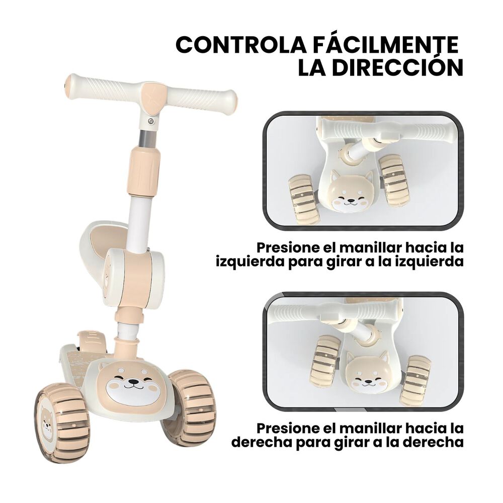 Scooter Plegable Monopatin Ajustable Con Luces Led image number 3.0
