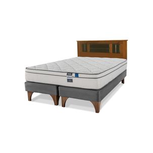 Cama Europea Flex Valencia / 2 Plazas / Base Dividida + Respaldo
