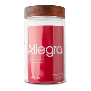 Frasco De Vidrio Con Tapa Allegra / 1 Litro
