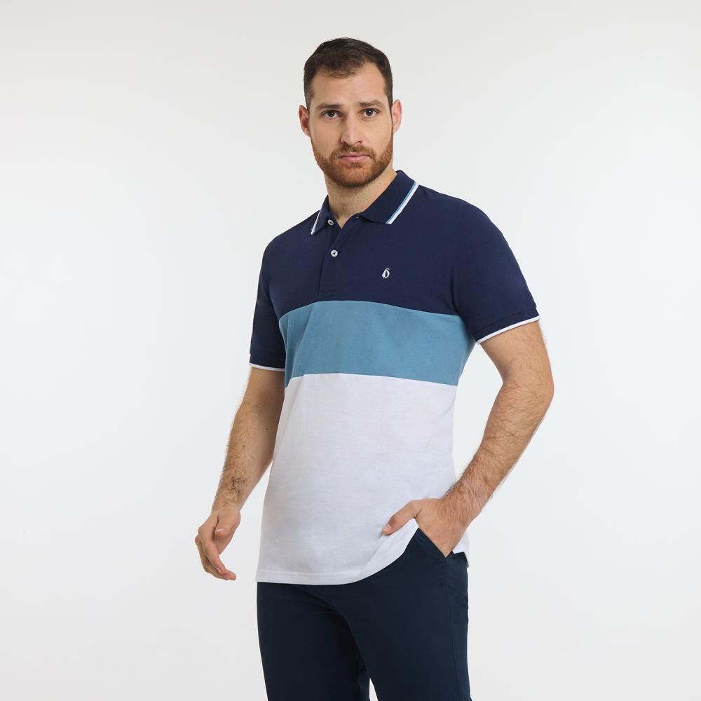 Polera Bloque Color Regular Manga Corta Cuello Piqué Hombre Herald image number 2.0