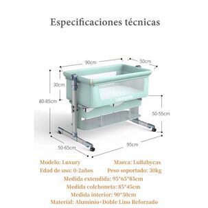 Cuna Colecho Bebé Con Mosquitero Verde Lubabycas