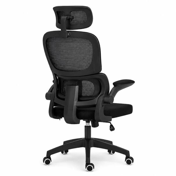Silla De Escritorio Ergon&oacute;mica Ajustable Mesh Con Respaldo Transpirable Negra