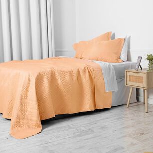 Cubrecama Quilt Cordoba Liso 2 Plazas Peach
