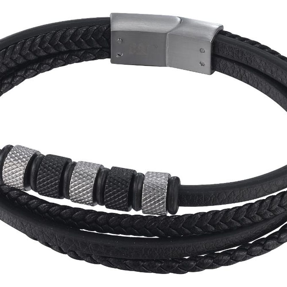 Pulsera De Hombre Cat J011b20112 Plateado-negro image number 0.0