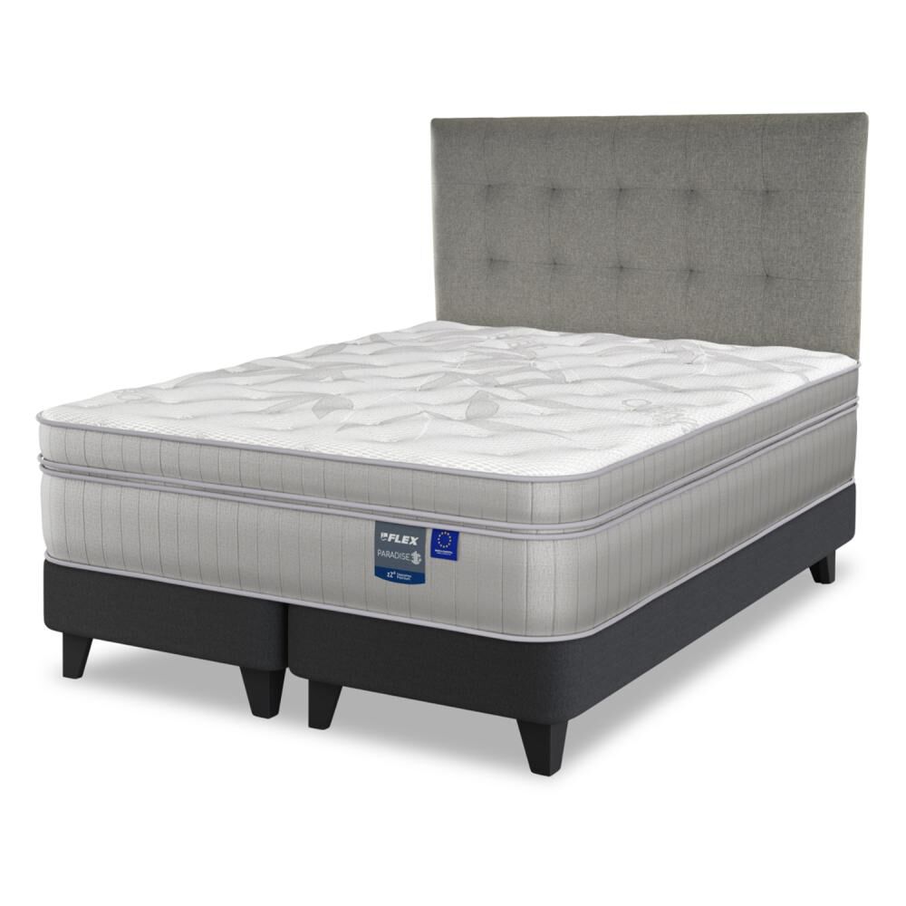 Cama Europea Flex Paradise / 2 Plazas / Base Dividida + Respaldo image number 0.0