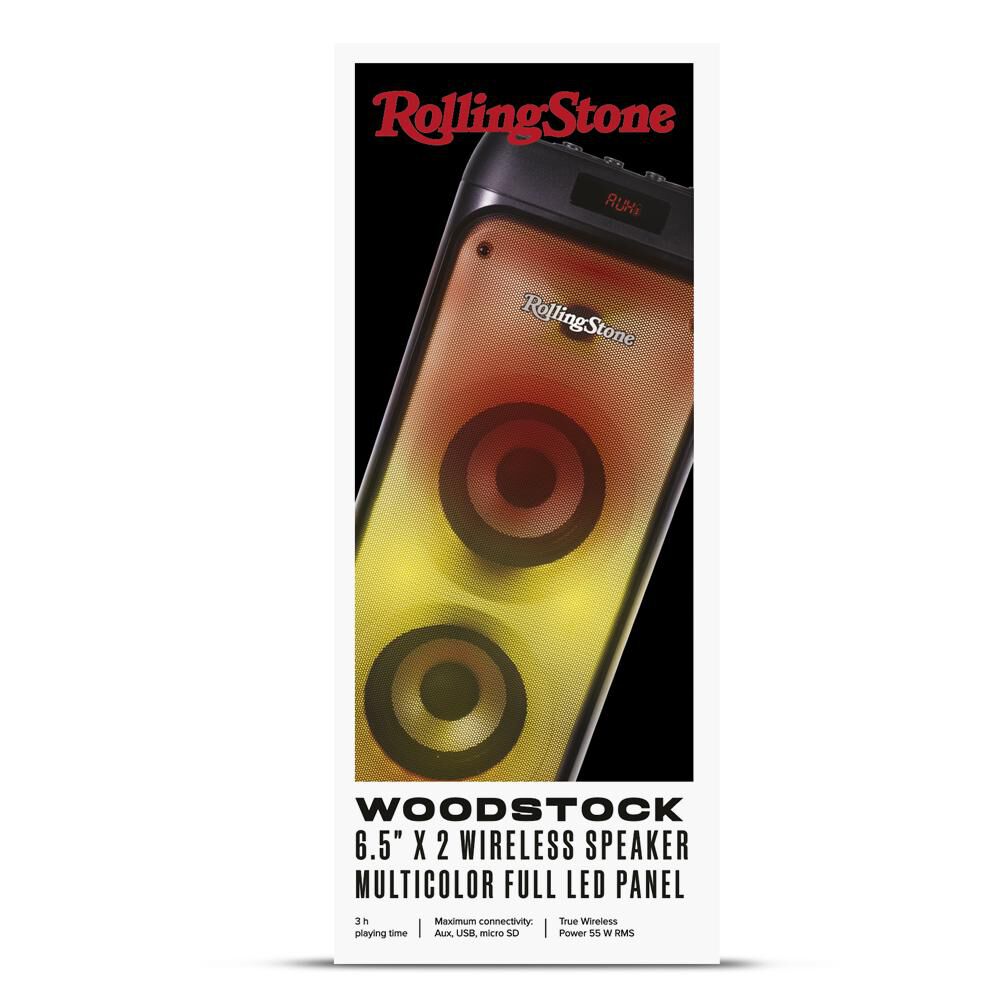 Parlante Inalambrico Panel Led Rolling Stone Woodstock image number 7.0