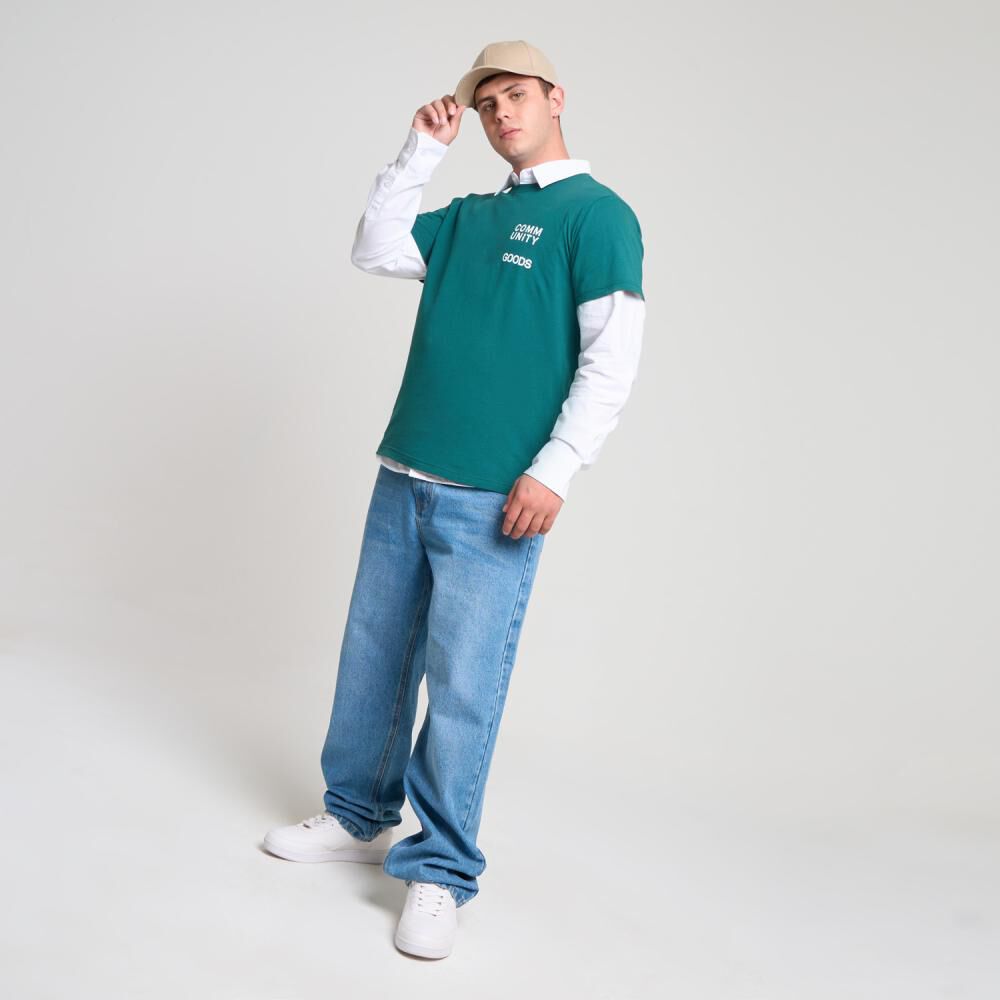 Polera Estampada Slim Manga Corta Cuello Redondo Hombre Skuad image number 1.0