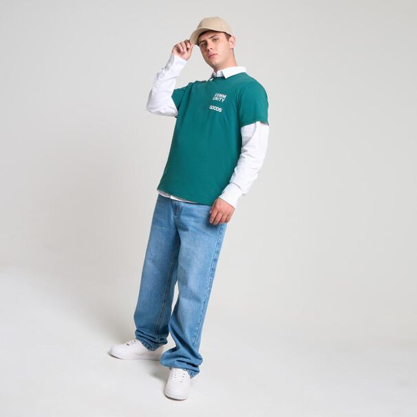 Polera Estampada Slim Manga Corta Cuello Redondo Hombre Skuad