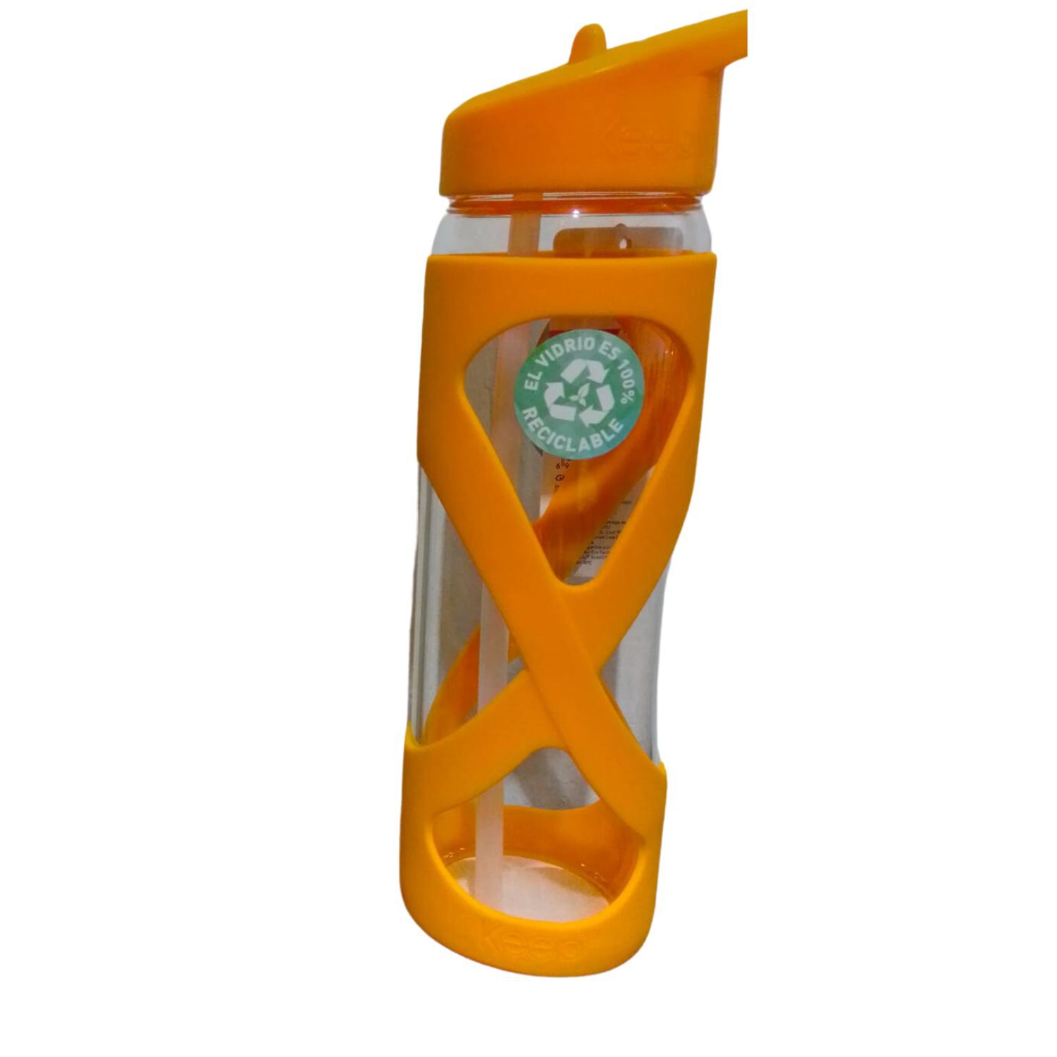 Botella Keep Vidrio 532ml Hidratacion Deportes Outdoor Naranja image number 2.0