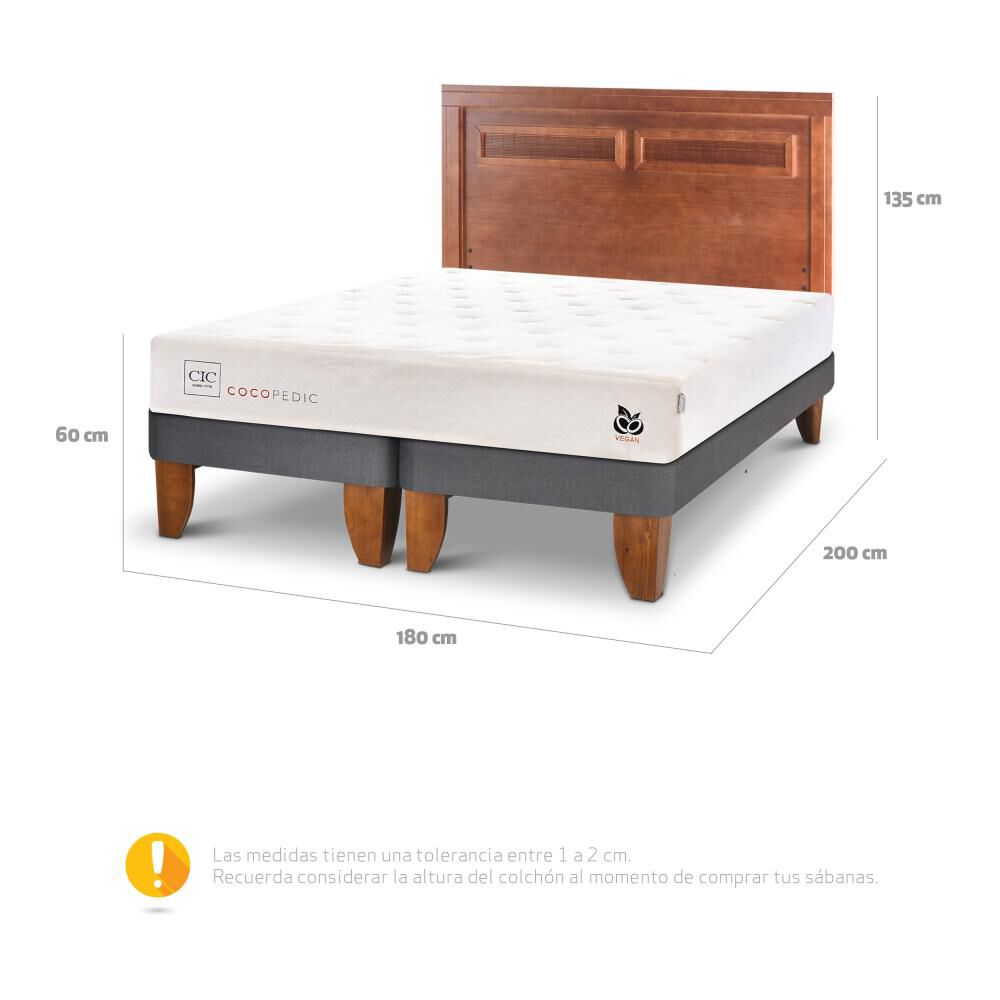 Cama Europea Cic Cocopedic / King / Base Dividida + Respaldo image number 4.0