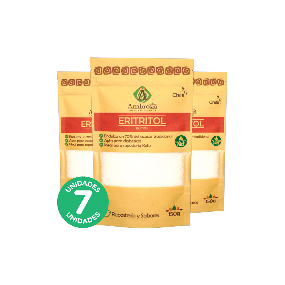 Pack 7, Eritritol Libre De Gluten Para Preparaciones Keto 150gr image number 0.0