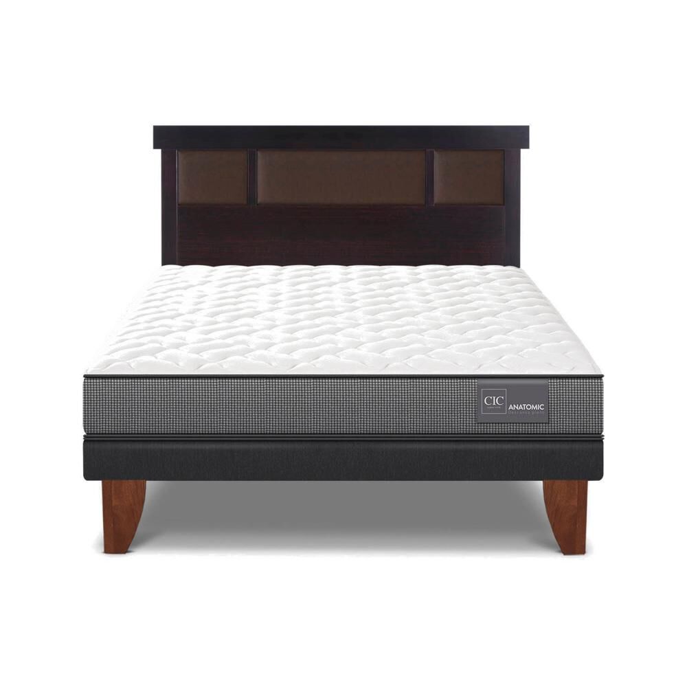Cama Europea Cic Anatomic / 2 Plazas / Base Normal + Respaldo image number 0.0