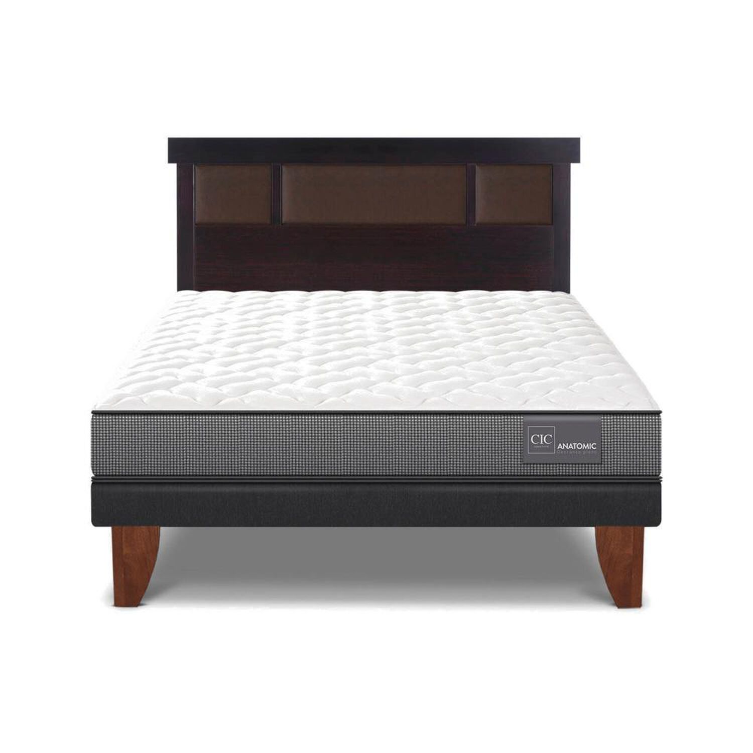Cama Europea Cic Anatomic / 2 Plazas / Base Normal + Respaldo image number 0.0