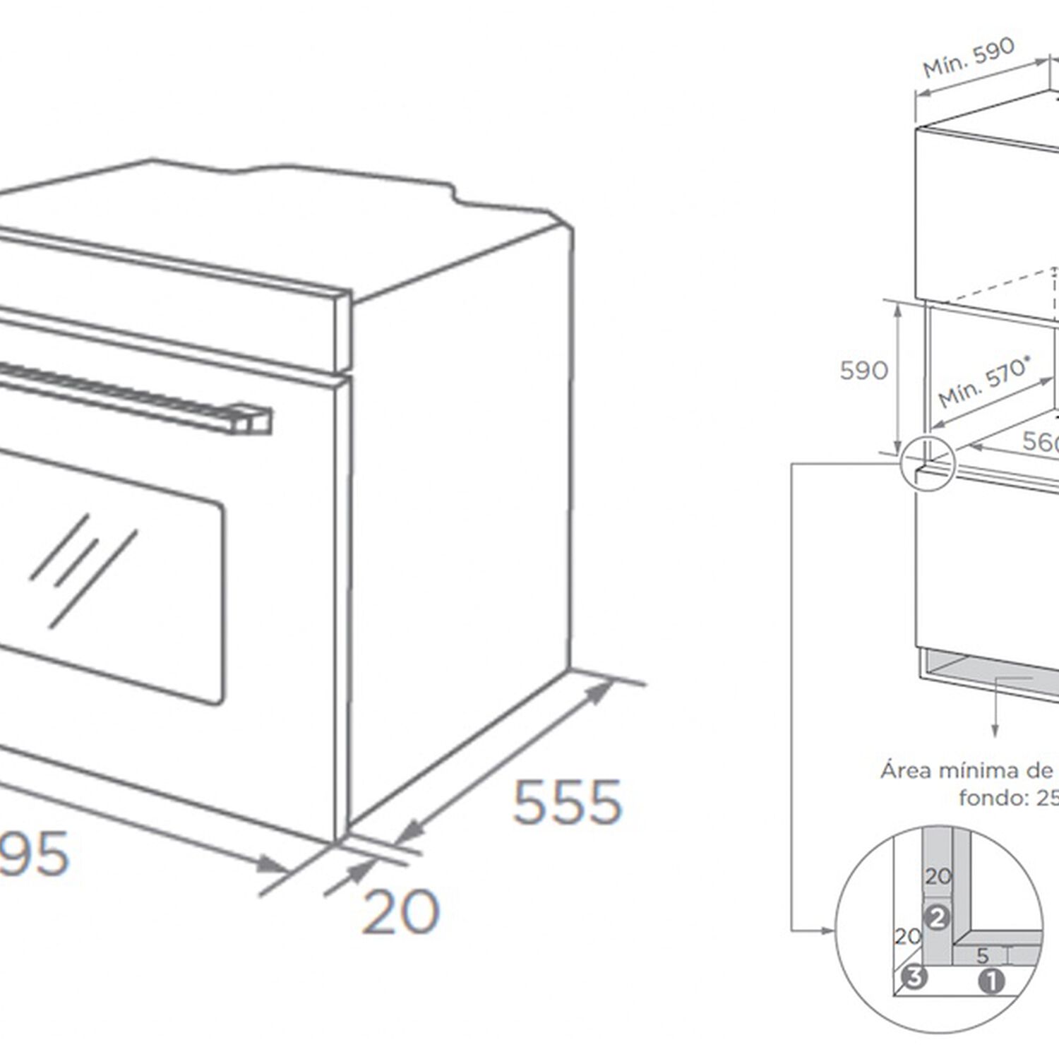 Horno El&eacute;ctrico Empotrable 65l D&uuml;ne 65m90d2 image number 1.0
