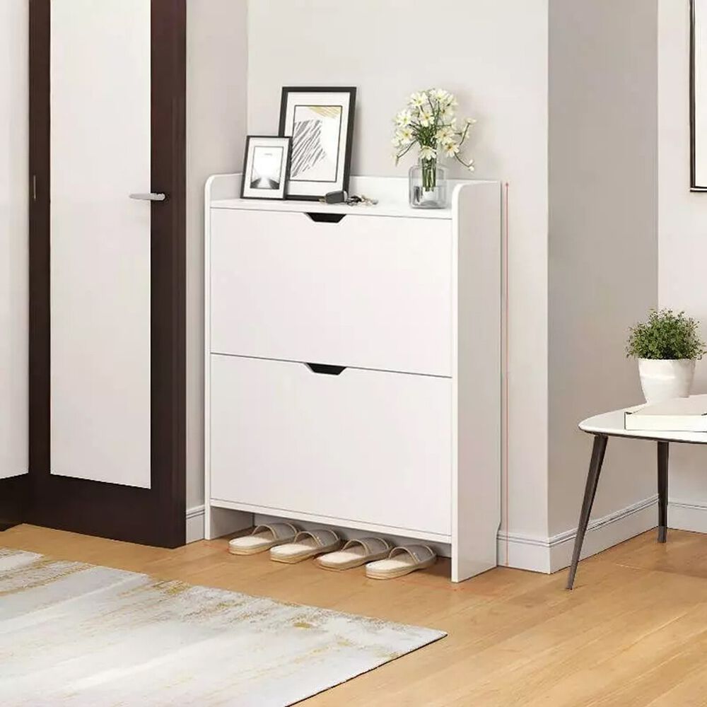 Zapatero Blanco Organizador Cajonera 2 Niveles Espacio Reducido image number 2.0