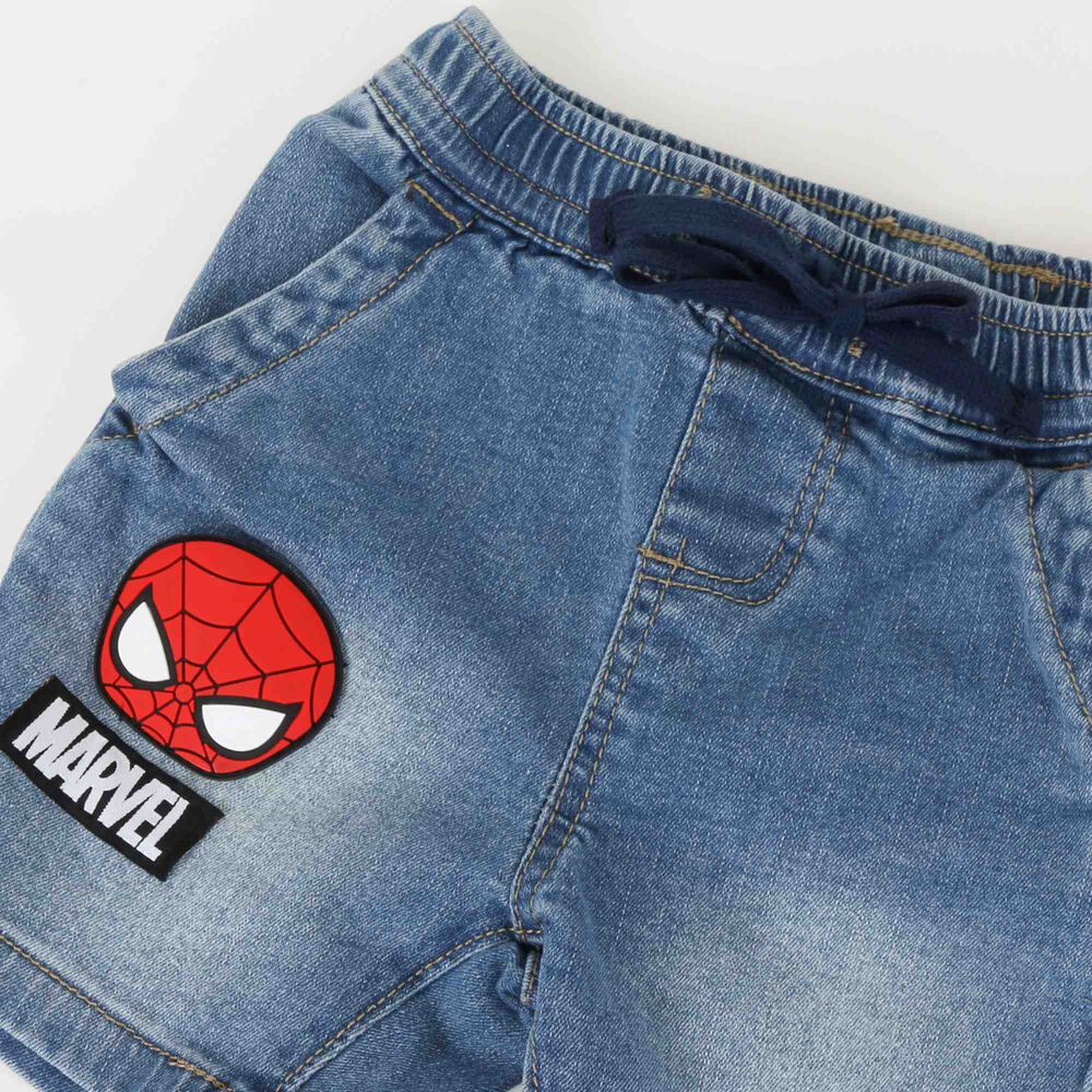 Short Ni&ntilde;o Denim Azul Spidey Marvel image number 2.0