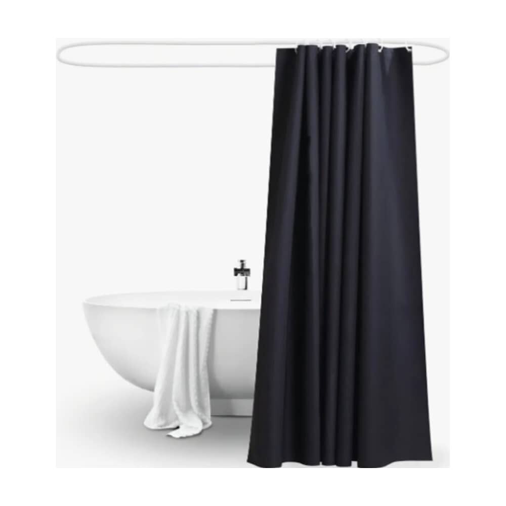 Cortina Ba&ntilde;o Ducha Negra Poli&eacute;ster 180x180 image number 0.0