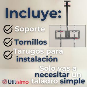 Soporte Tv Pared Techo Ajustable 68kg 32 A 85 Pulgadas