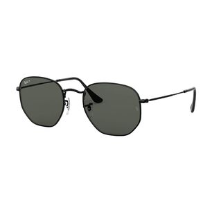 Lentes De Sol Hexagonal Negro Polarizados Ray-ban