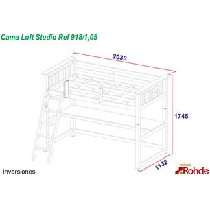 Cama Ba&uacute;l Decocasa C_boston 1,5p / 1.5 Plazas / Base Normal