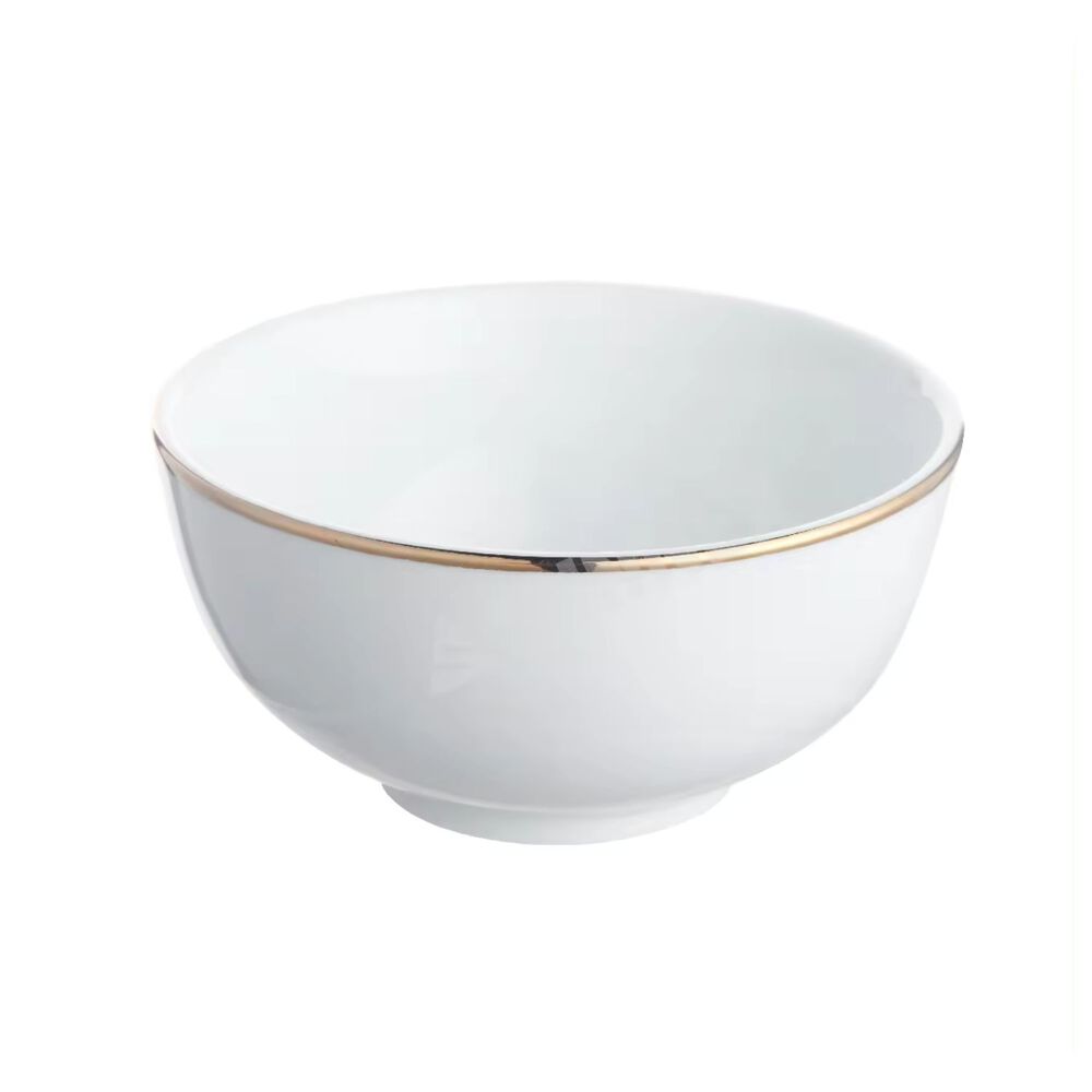 Bowl 15cm De Porcelana Royal Borde Dorado Menaje Cocina image number 1.0