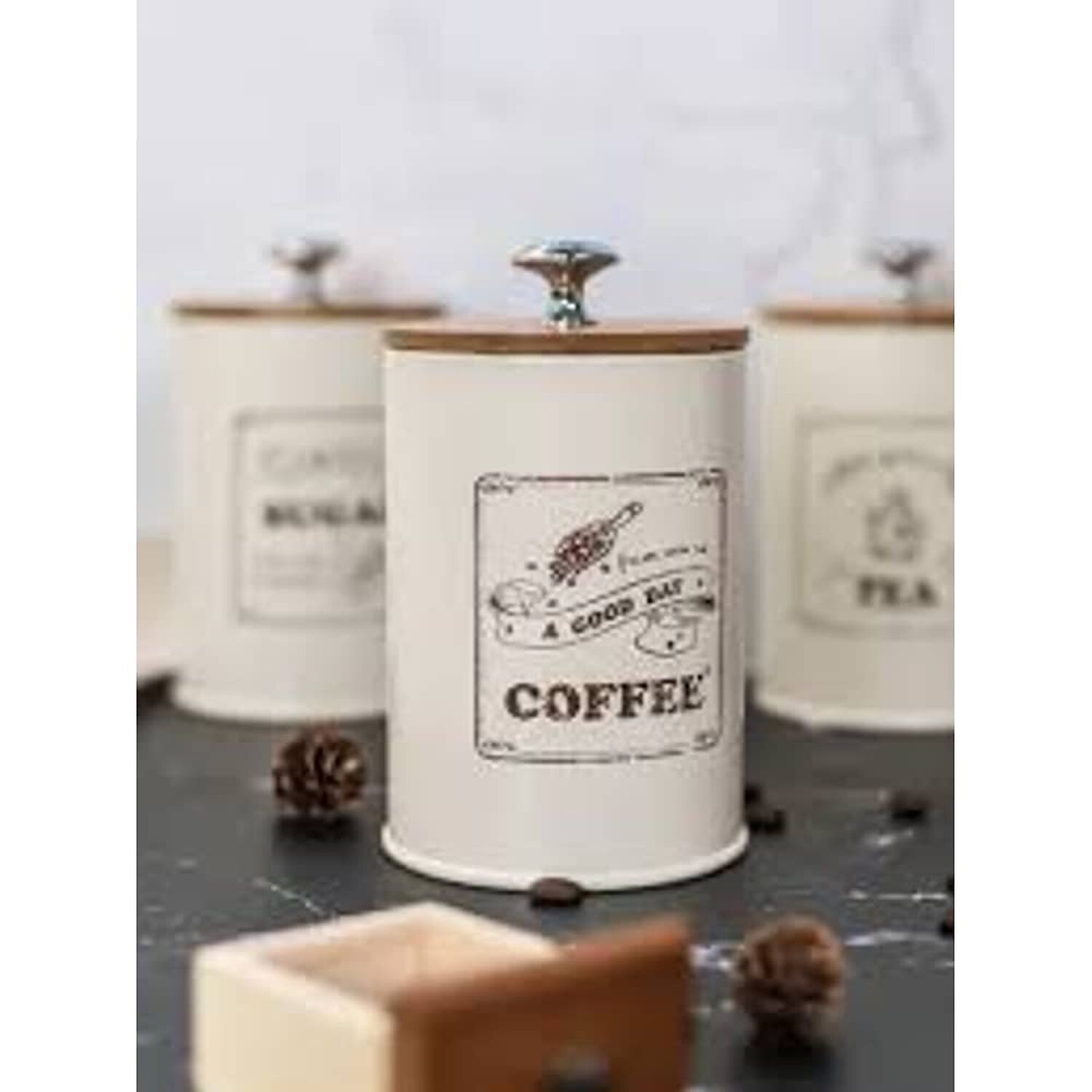 Set De 3 Canister De Cocina - Dise&ntilde;o Letras image number 4.0