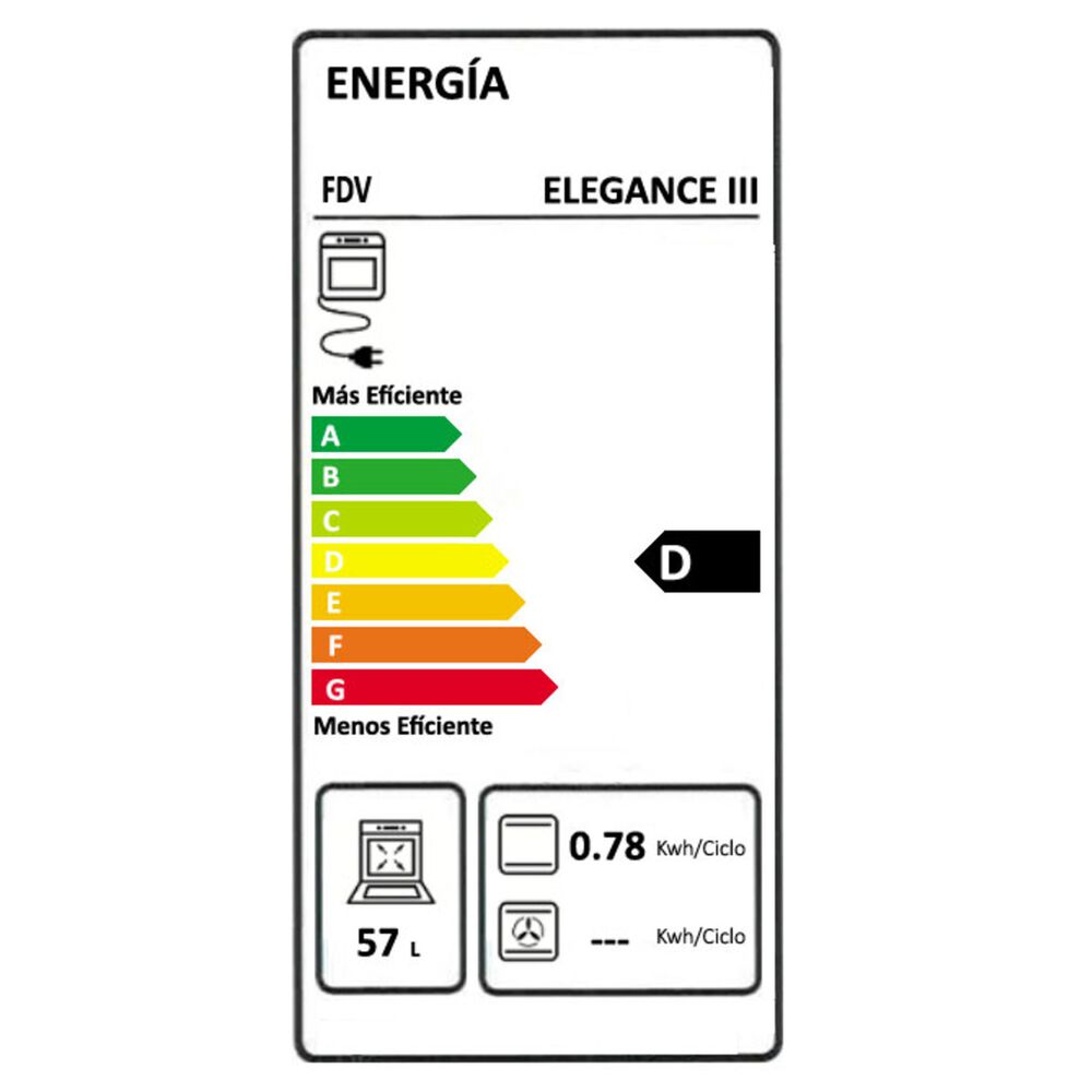 Horno Empotrado Elegance Iii Con Grill 60 Lts Fdv image number 10.0