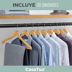 Colgadores Ropa Madera Antideslizantes X20