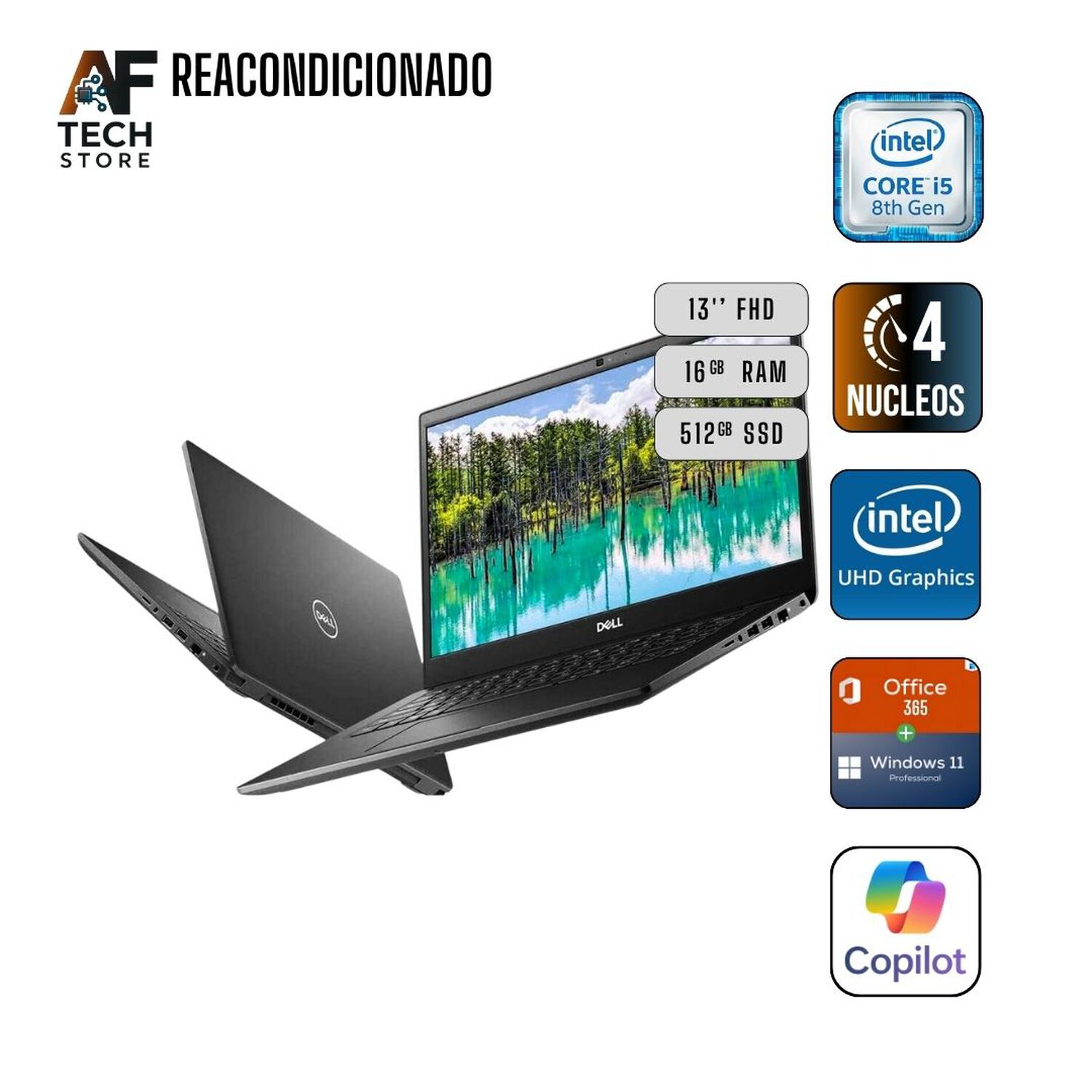 Notebook Dell 5400 I5 8th 16gb 512gb - Win11+office - Reacondicionado Profesional