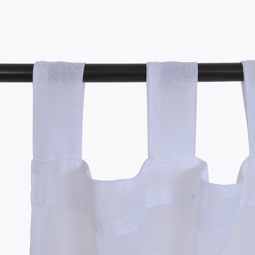 Set Cortinas Velo Lino-presilla 140x220 Blanca image number 2.0