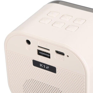 Karaoke Portátil Doble Micrófono Bluetooth Con Mini Parlante Rgb