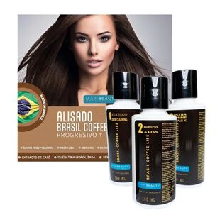 Kit Alisado Brasil Coffe Liss 100ml C/u 3 Pasos Marbeauty