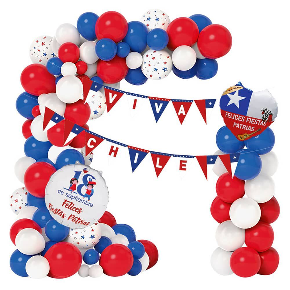 Set Deco Globos Chile Fiestas Patrias Decoraci&oacute;n image number 0.0