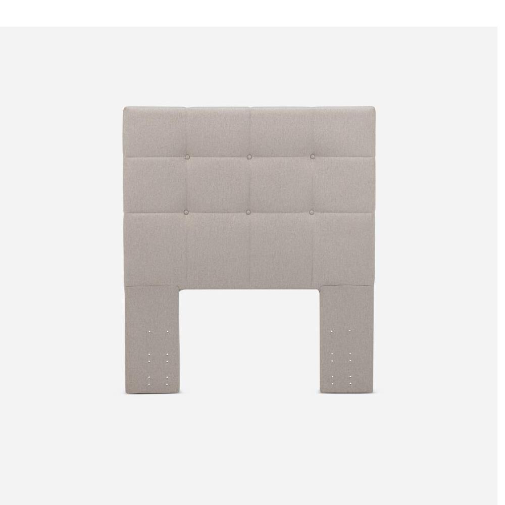 Cama Europea Rosen Art 4 / 1.5 Plazas / Base Normal + Respaldo Issey Niebla image number 4.0