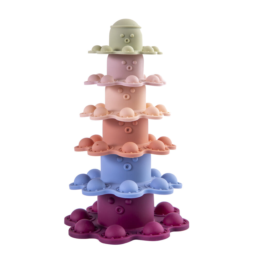 Juguete Torre Pulpo Montessori Silicona image number 0.0