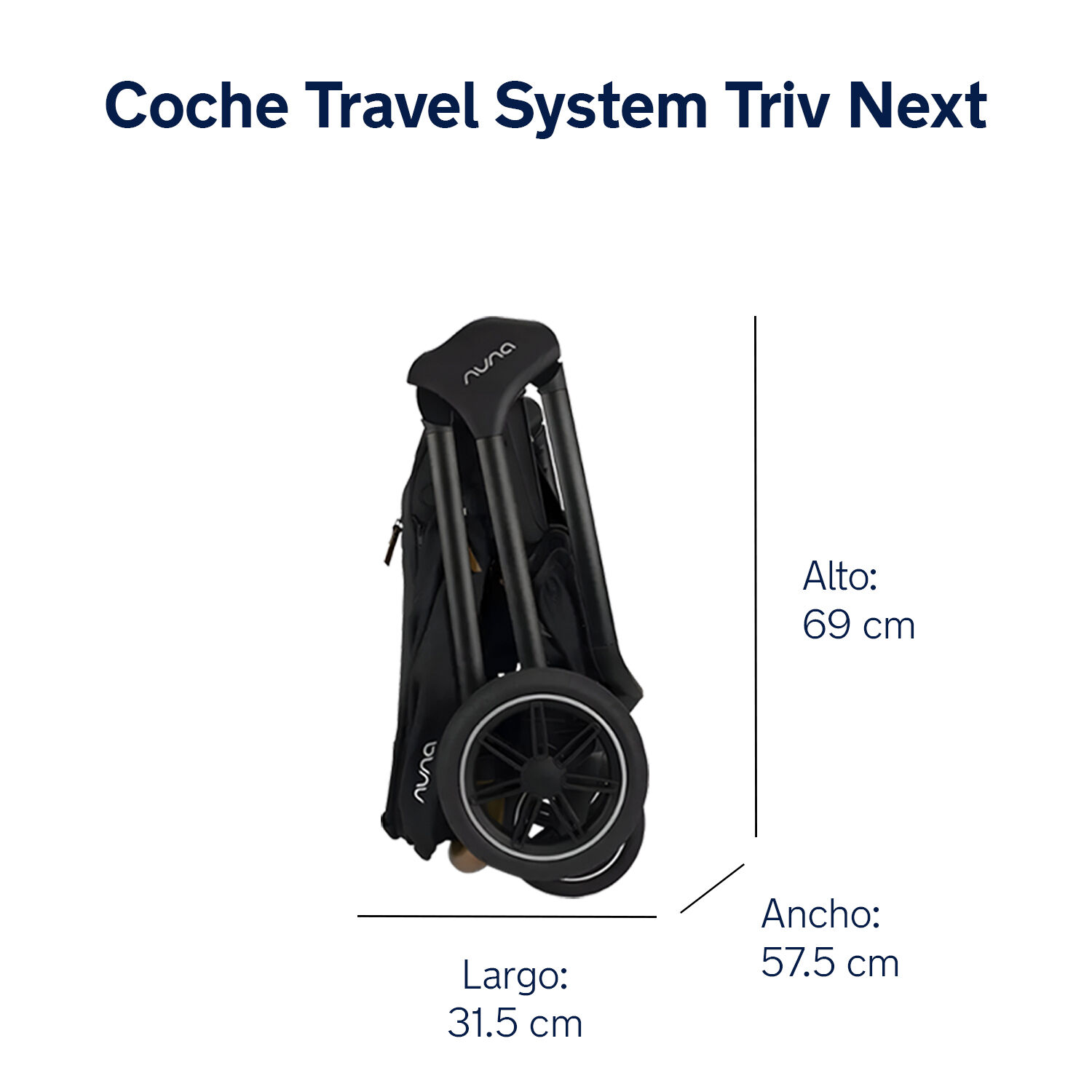 Coche De Paseo Triv Next Negro Nuna image number 9.0