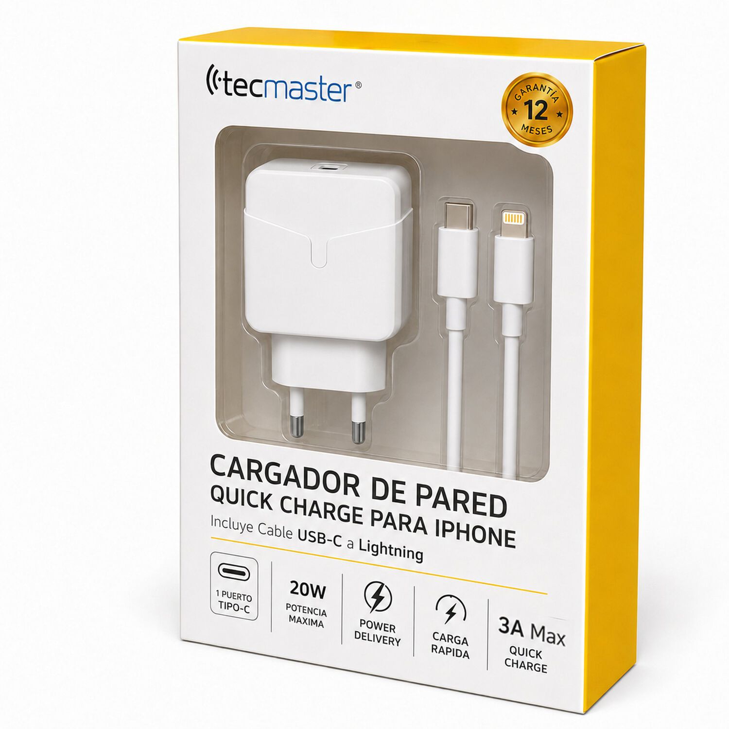 Cargador Para Iphone De Carga R&aacute;pida Con Cable Lightning Sec image number 5.0