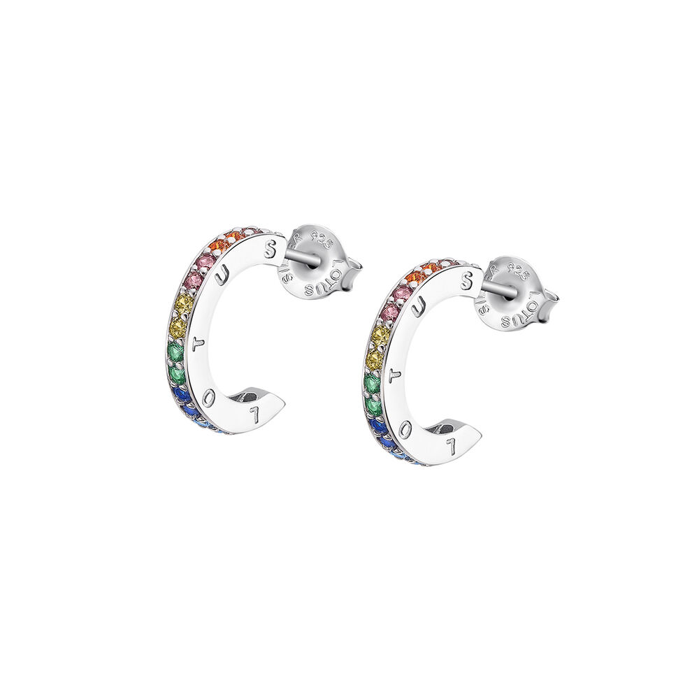 Aros Lp1885-4/5 Lotus Silver Mujer Hoops image number 0.0