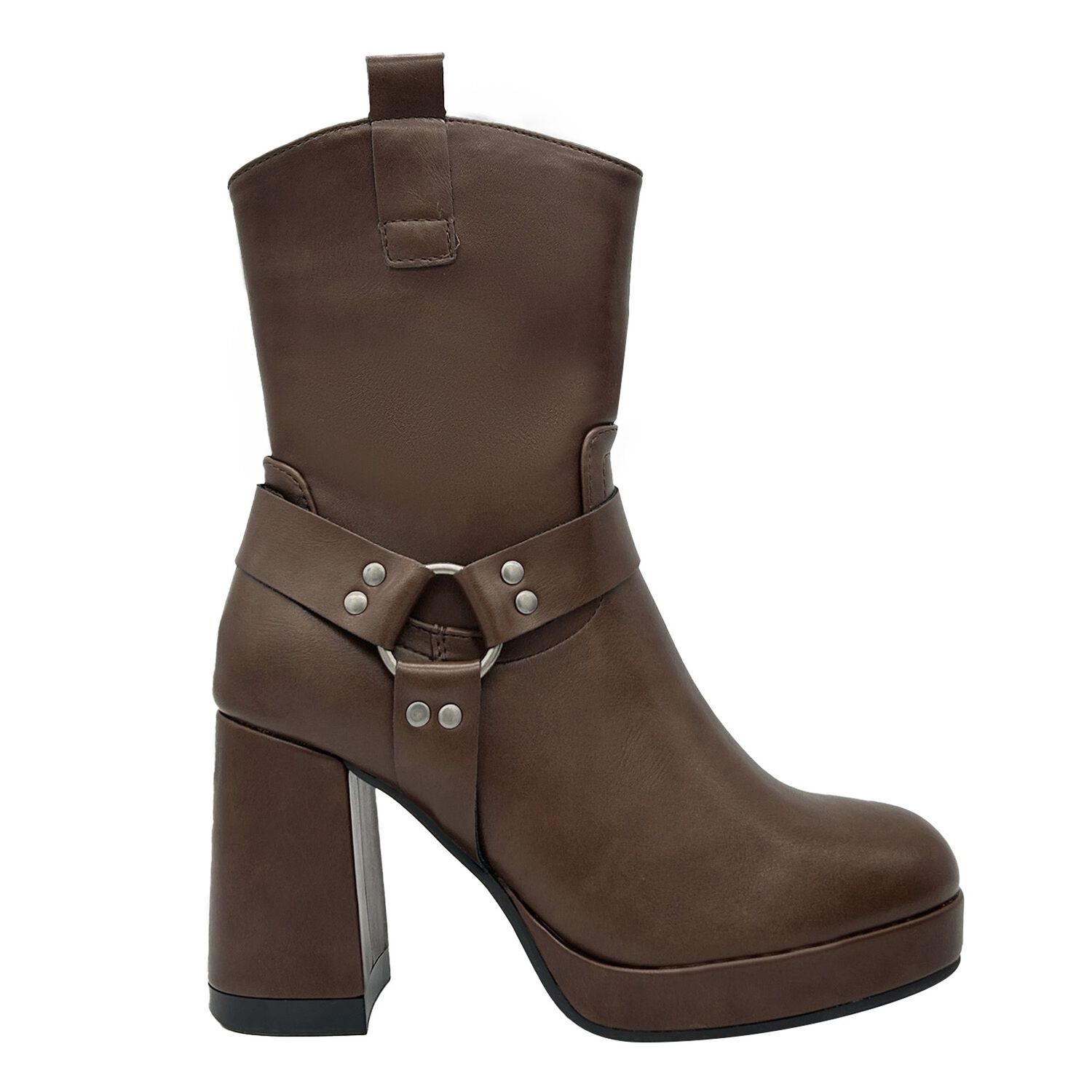 Bota Para Mujer Color Caf&eacute; Con Plataforma Y Detalles image number 2.0