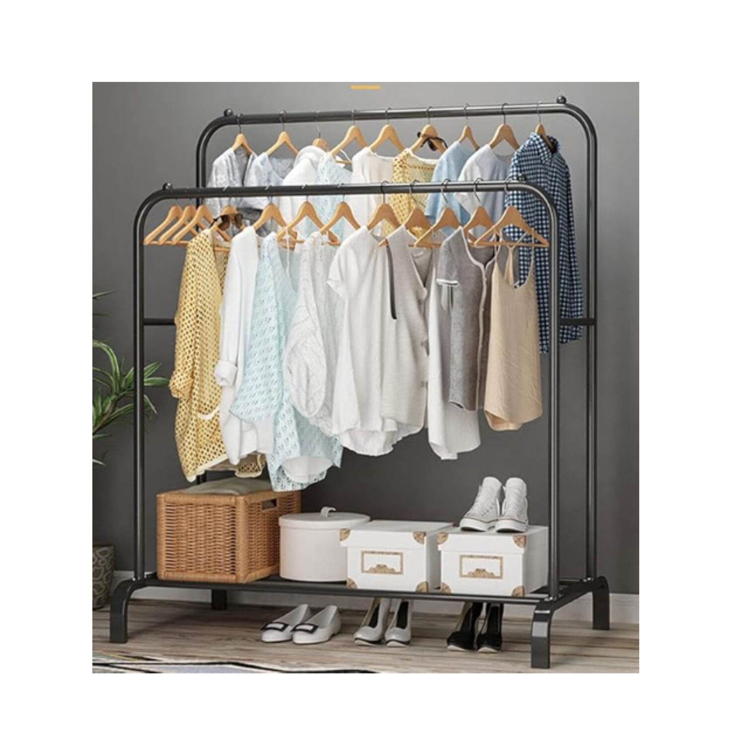 Perchero Met&aacute;lico Doble Closet Exhibici&oacute;n Organizador Hogar image number 5.0