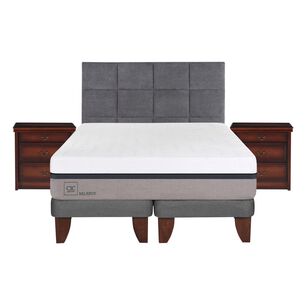 Cama Europea Cic Balance / 2 Plazas / Base Dividida + Set De Maderas