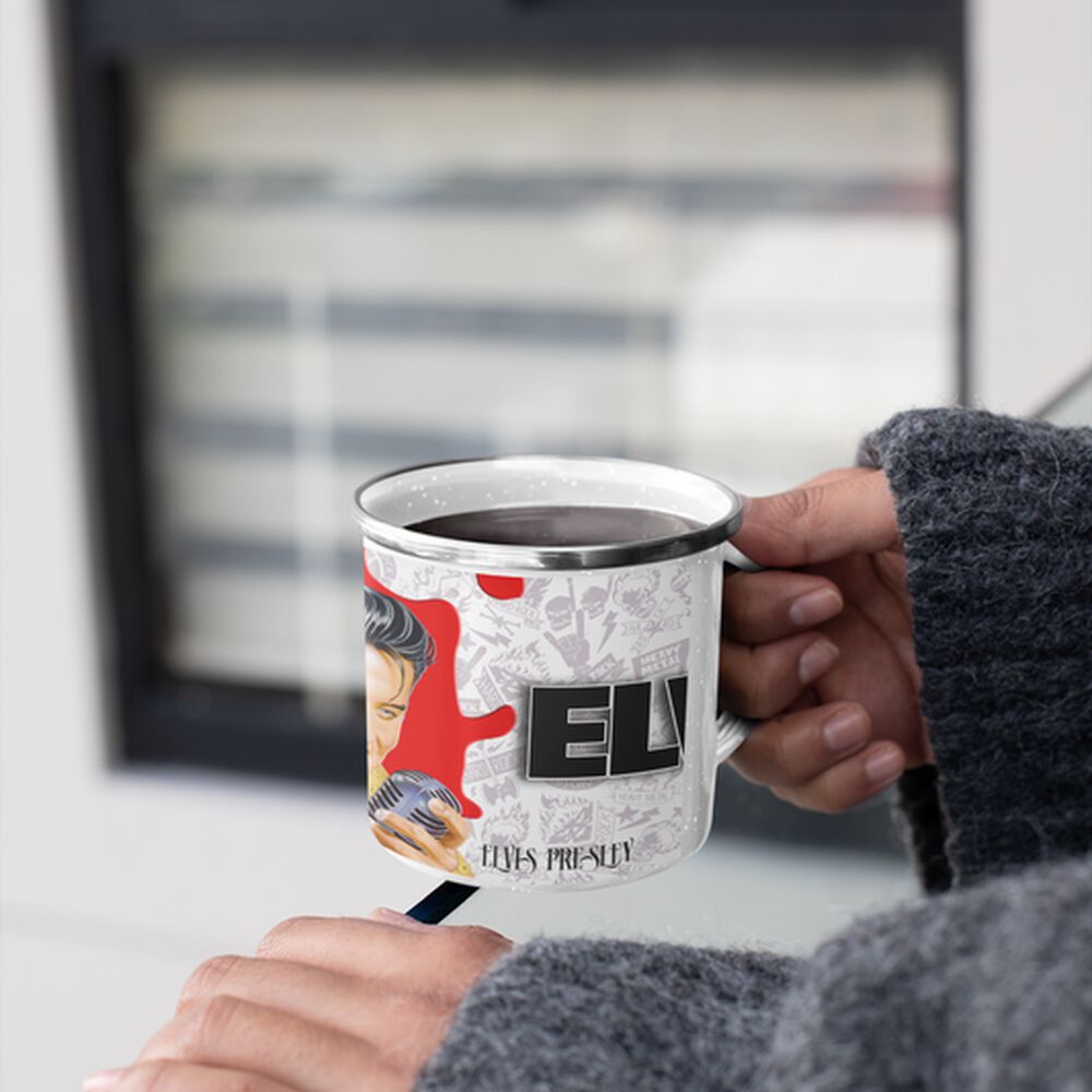 Taza Enlozada Lechera Elvis Presley Rock Musica image number 3.0
