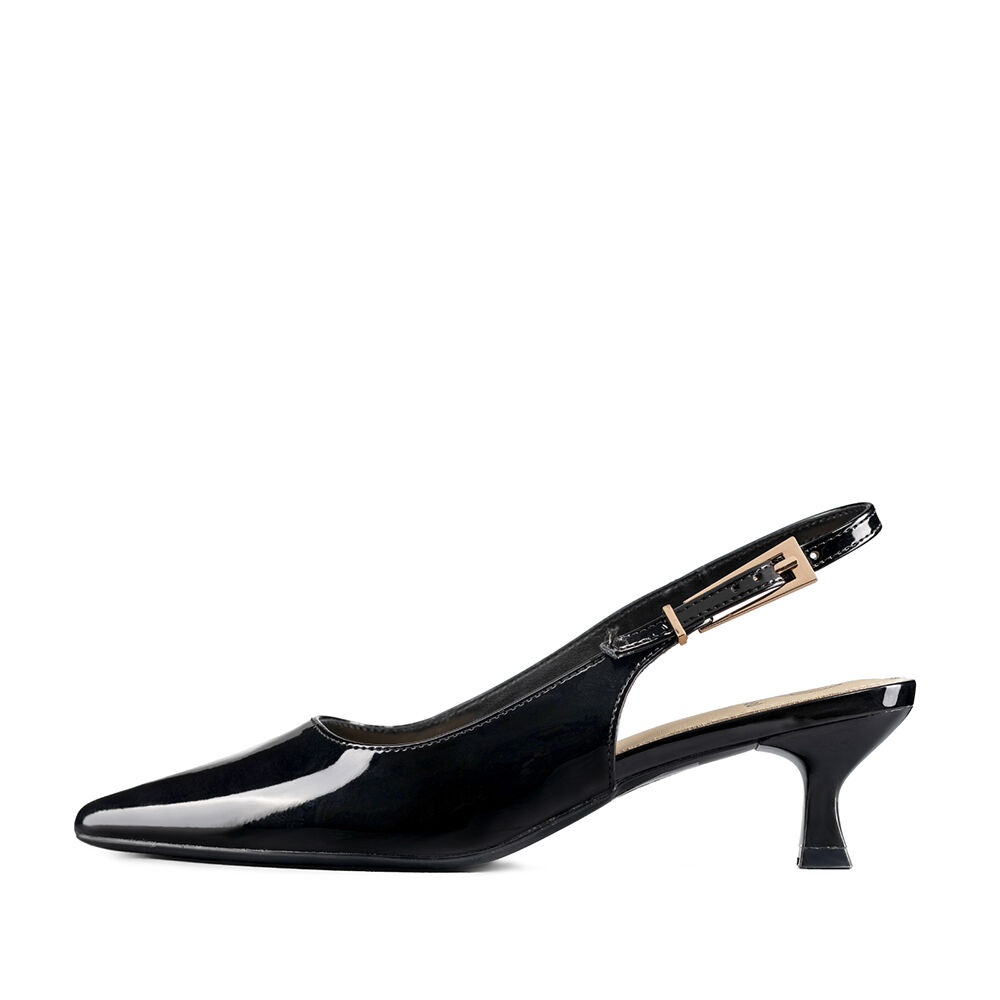 Zapato Taco Talón Abierto Simil Charol Mujer Weide Ghe37 image number 3.0