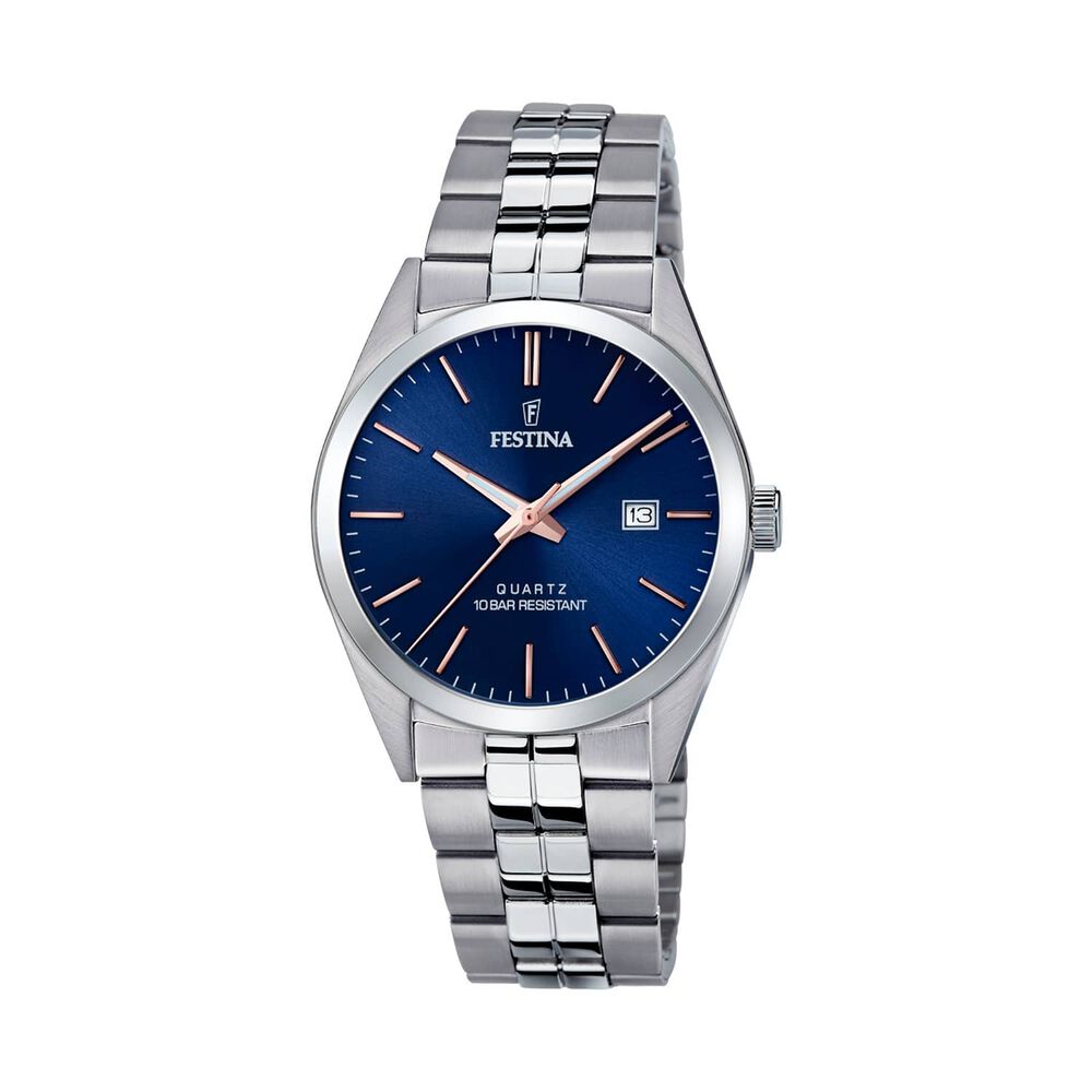Reloj F20437/b Festina Azul Hombre Acero Cl&aacute;sico image number 0.0