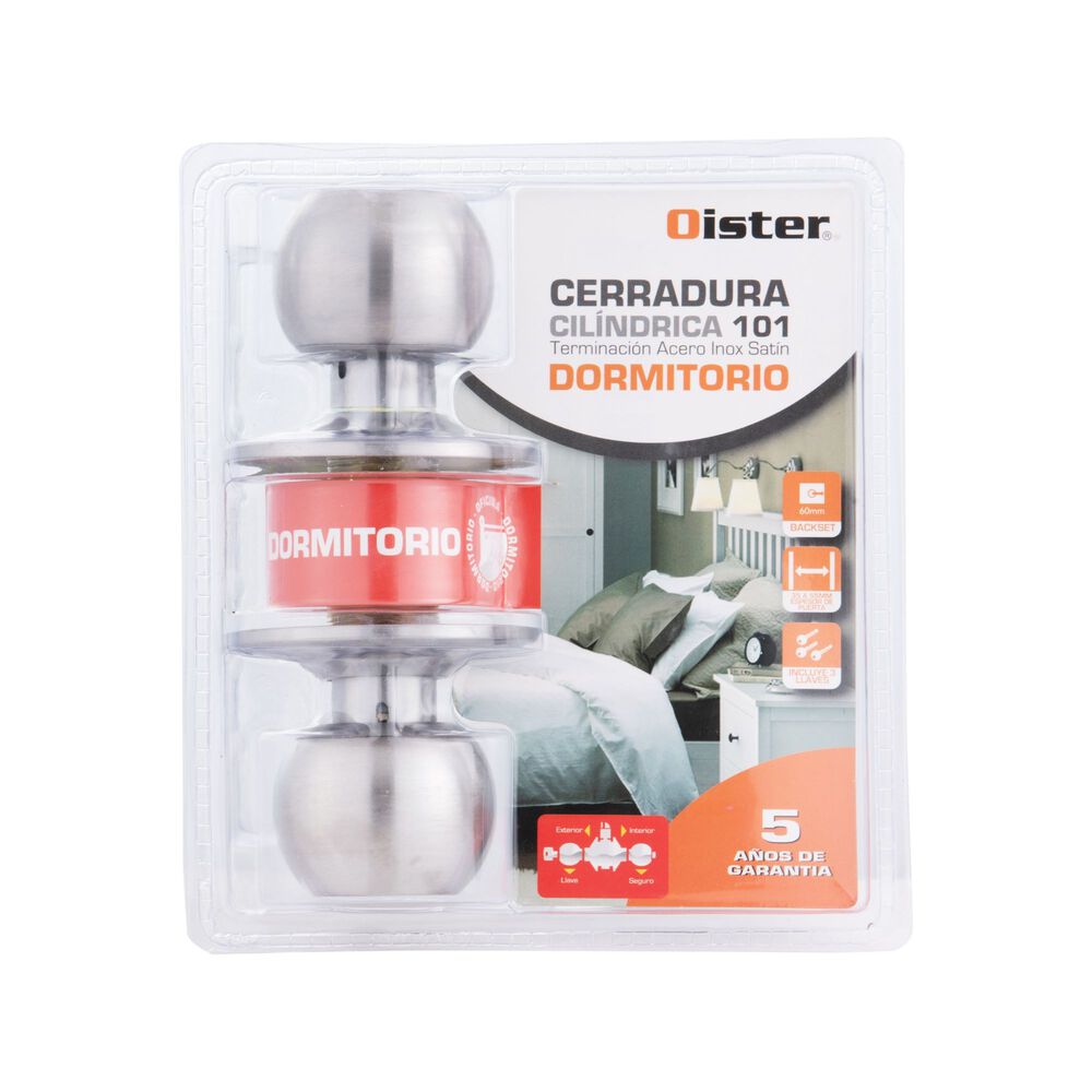 Cerradura Cil&iacute;ndrica Oister 101 Dormitorio image number 7.0