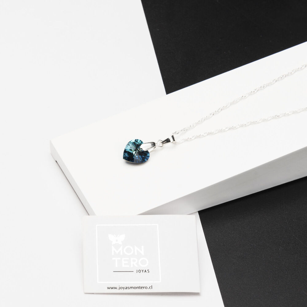 Collar Romance Cristal Genuino Bermuda Blue image number 1.0