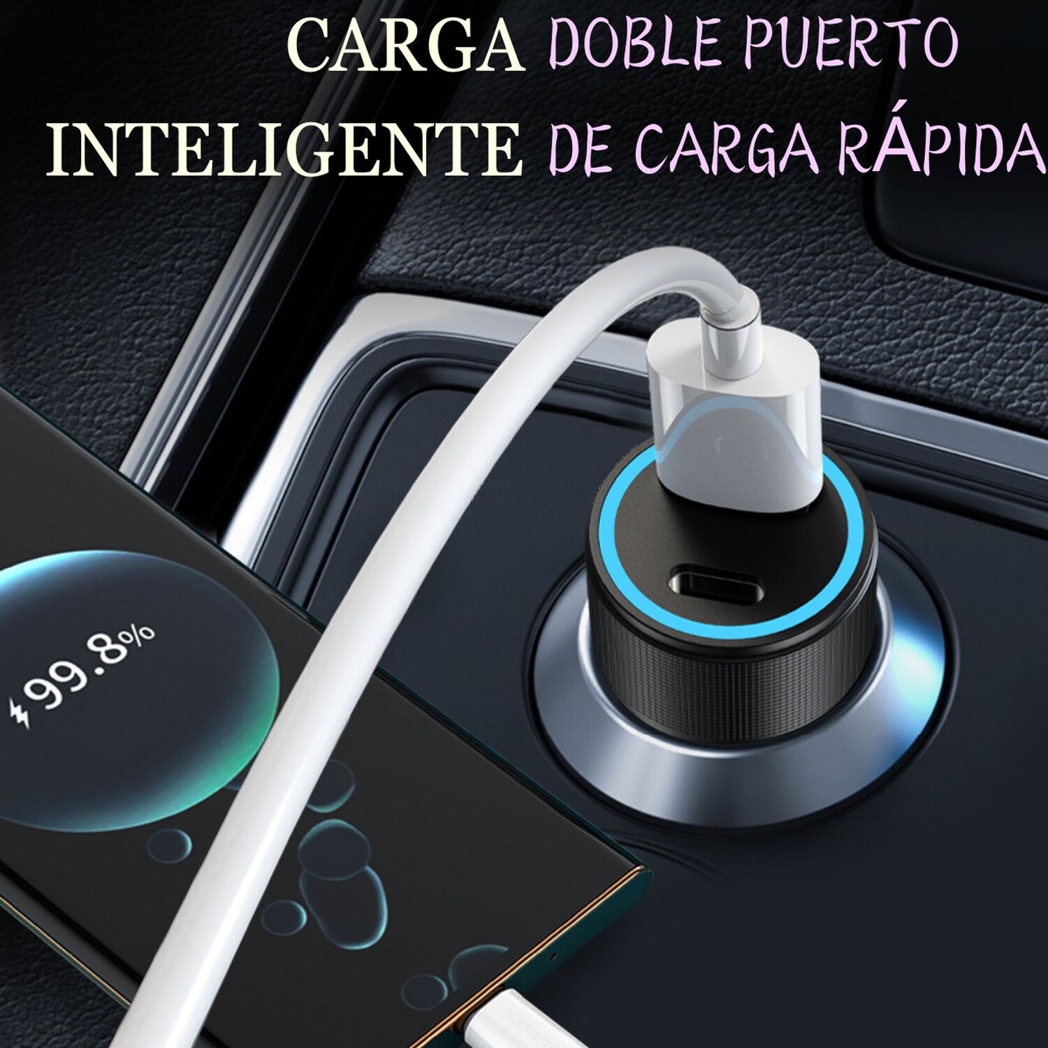 Cargador De Auto 12v 42w Max Usb-c+ Usb Power Delivery Q.c image number 4.0