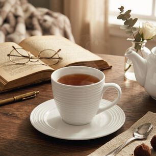 Set 6 Tazas + 6 Platos T&eacute; O Caf&eacute; Porcelana London 210 Ml