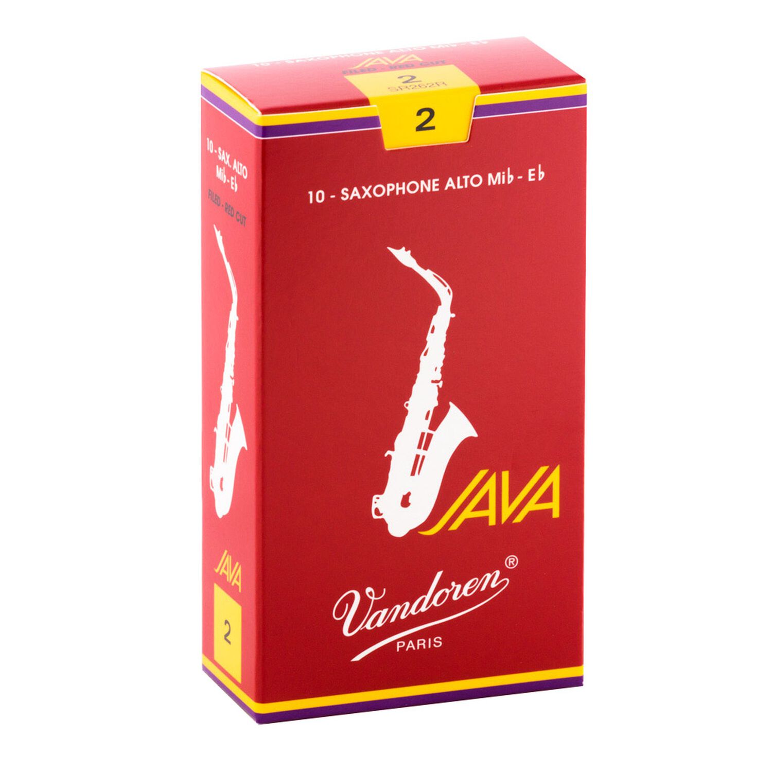 Cajas De Ca&ntilde;as Saxo Alto Java Red N&ordm;2.0 Sr262r Vandoren image number 0.0